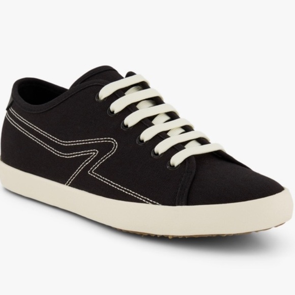 Rag and bone Black low top Retro Canvas Court Sneakers in size 7.5 - Picture 3 of 15
